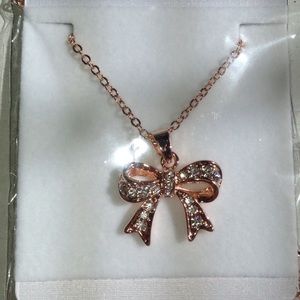 🆕Rose gold plated Bow Necklace